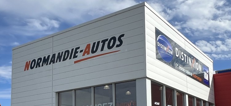 Façade de l’agence Normandie Autos à Franqueville-Saint-Pierre, près de Rouen